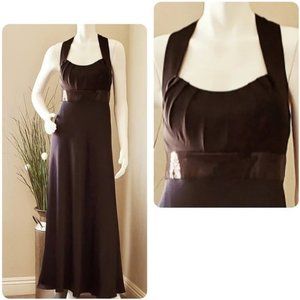 Calvin Klein Formal Black Satin Gown